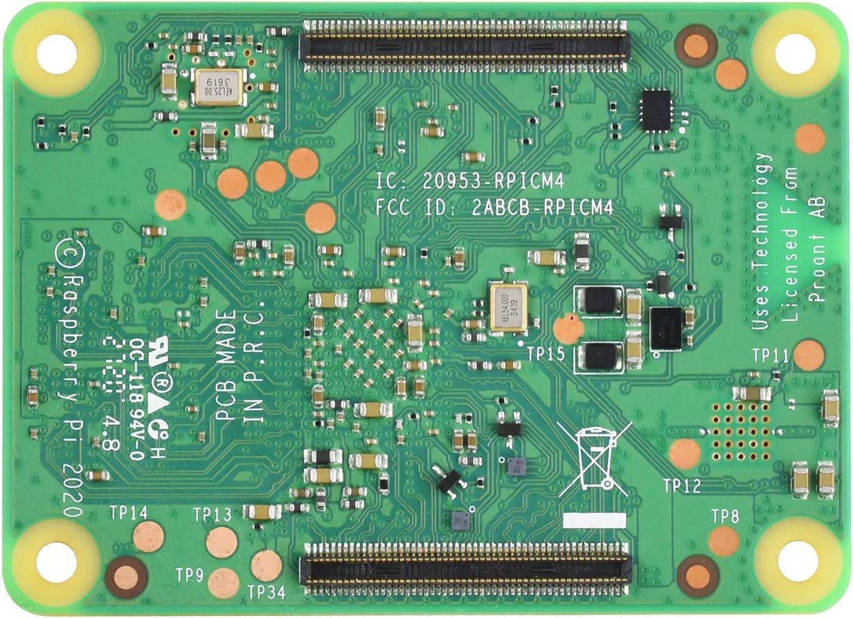 Raspberry Pi Compute Module 4 The Power of Raspberry Pi 4 in A Compact Form Factor, 8GB eMMC 1GB RAM, 2.4/5.0GHz Wi-Fi & Bluetooth 5.0 (CM4101008)