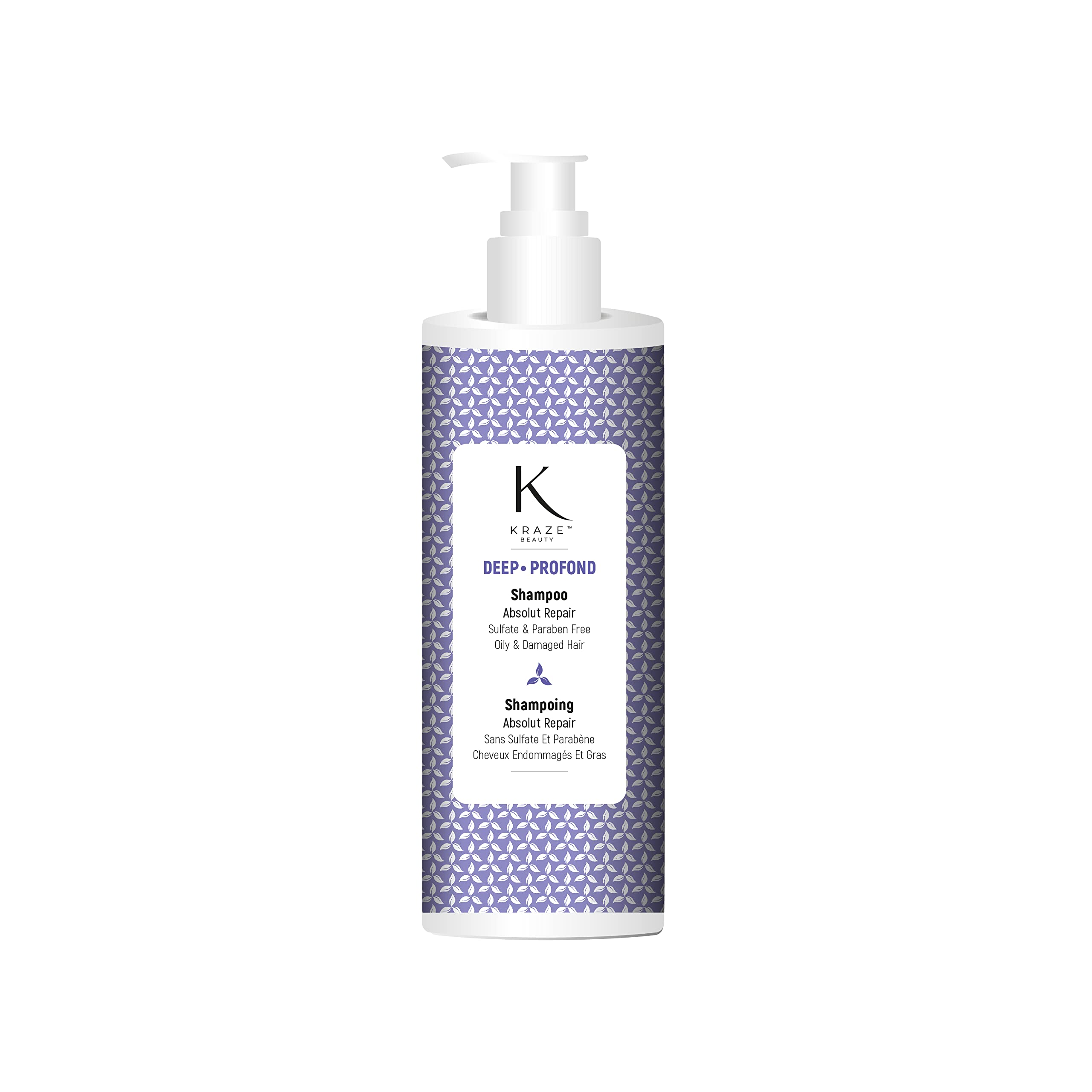 kraze beauty Deep Shampoo For Oily and Damaged Hair Sulfate And Paraben Free (16 Fl Oz.)