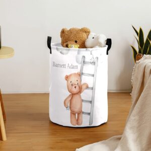 Stars Teddy Bear Storage Bin, Waterproof Oxford Fabric Clothes Basket Organizer for Laundry Hamper,Toy Bins,Gift Baskets, Bedroom, Clothes,Baby Nursery