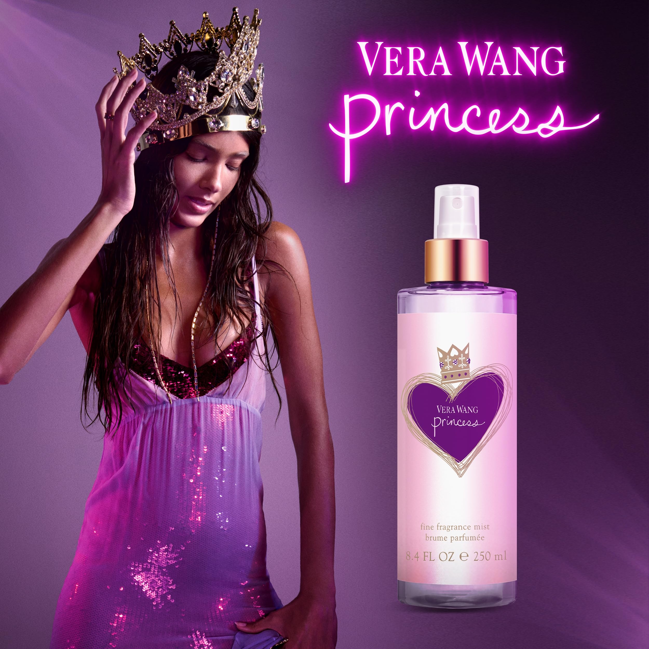 Vera Wang Princess 2 piece Gift Set for Women - 1.0 oz Eau De Toilette Spray + 4.0 oz Hair and Body Mist