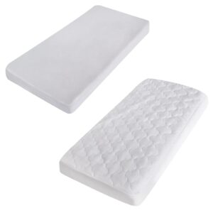 cot sheet 31" x 75" and cot mattress pad waterproof 30" x 75" white