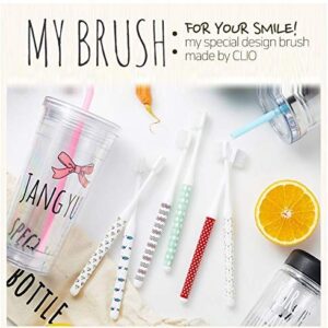 LENITH [Pack of 10] NEW CLIO Designer Toothbrush My Brush Set