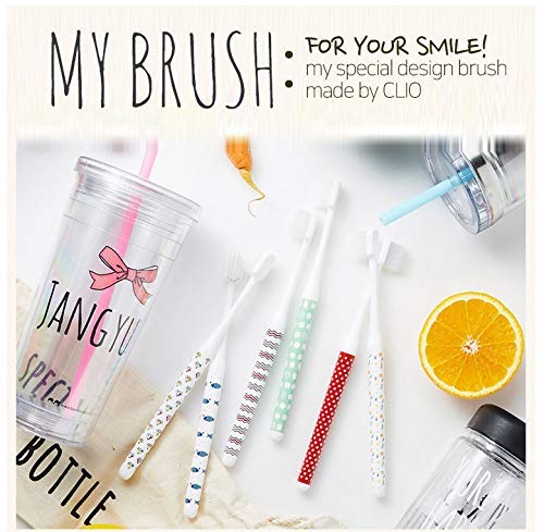 LENITH [Pack of 10] NEW CLIO Designer Toothbrush My Brush Set