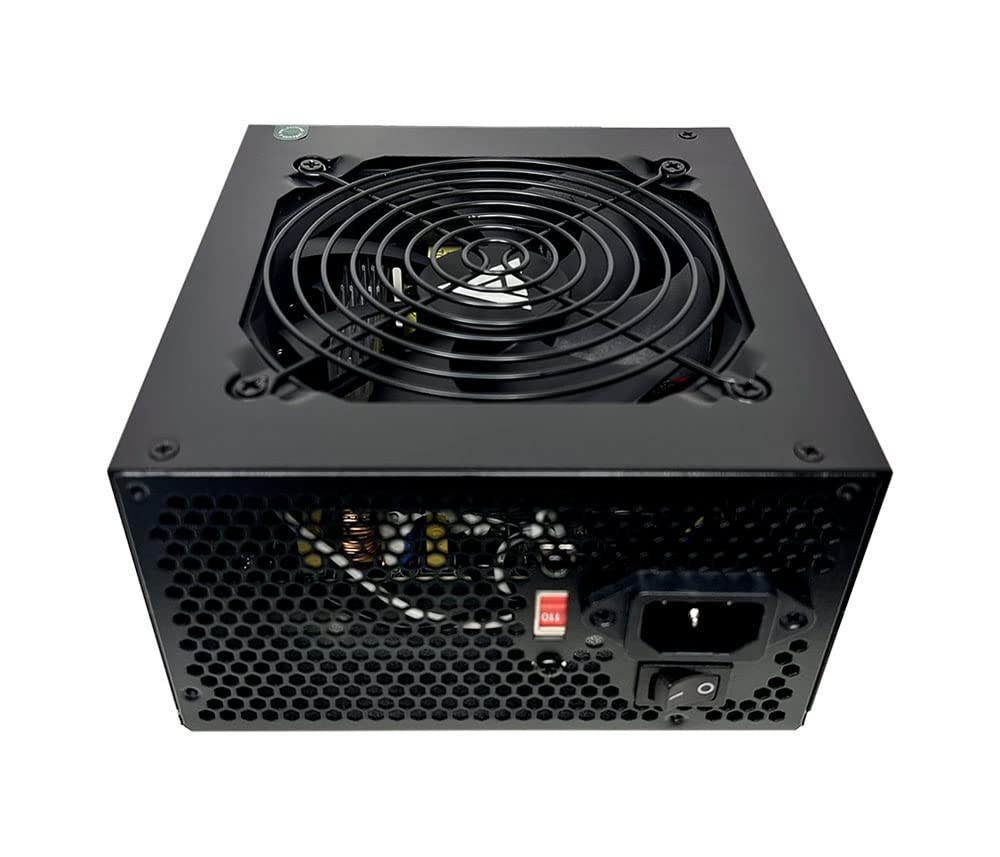 Apevia SPIRIT600W Spirit 600W ATX Power Supply with Auto-Thermally Controlled 120mm Fan, 115/230V Switch, All Protections