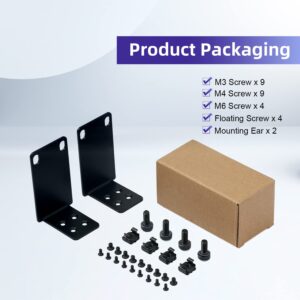 PhyinLan Rack Mount Kit 19 Inch Rack Ears for Dell PowerConnect Series and Some Buffalo GU/MP Series Switches