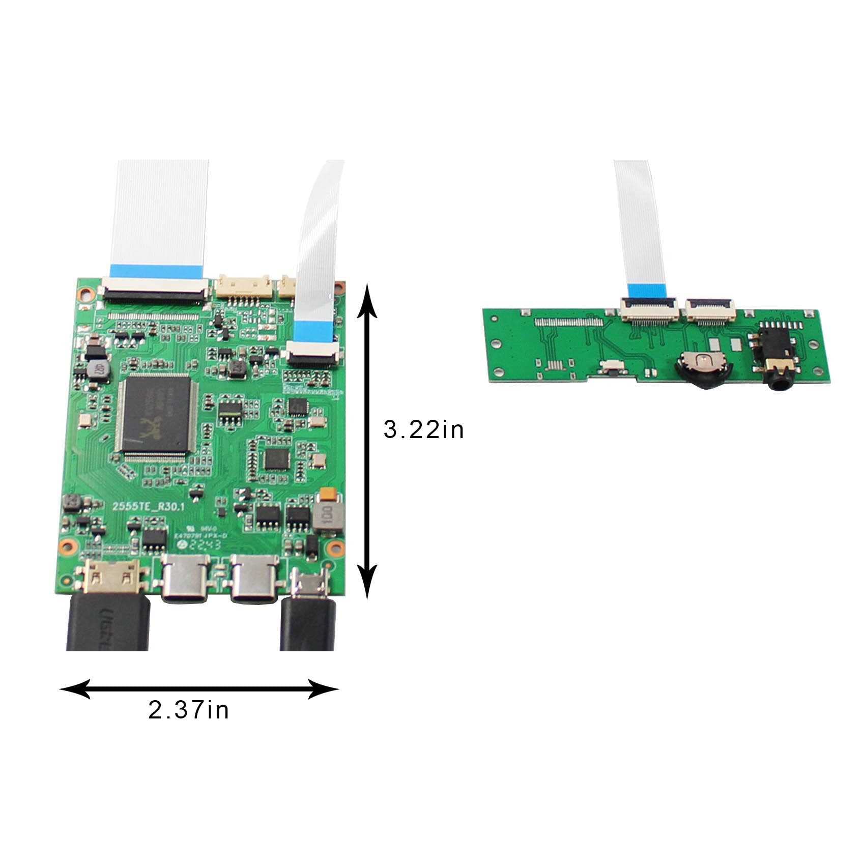 FanyiTek 13.3" Touchscreen Monitor,13.3 inch 1920x1080 FHD IPS Touch Sensor Screen and USB Type C Mini HDMI eDP Controller Board