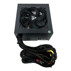 Apevia SPIRIT600W Spirit 600W ATX Power Supply with Auto-Thermally Controlled 120mm Fan, 115/230V Switch, All Protections