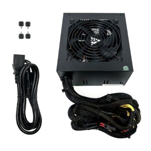 Apevia SPIRIT600W Spirit 600W ATX Power Supply with Auto-Thermally Controlled 120mm Fan, 115/230V Switch, All Protections