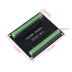 QCCAN 4PCS ESP32 Breakout Board GPIO 1 into 2 Compatible for 38PIN Narrow Version ESP32 ESP32S Development Board