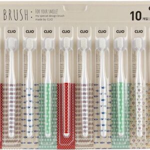 LENITH [Pack of 10] NEW CLIO Designer Toothbrush My Brush Set