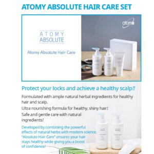 Atomy Absolute Hair Care Set (3pcs) - Shampoo, Conditioner and Hair Pack