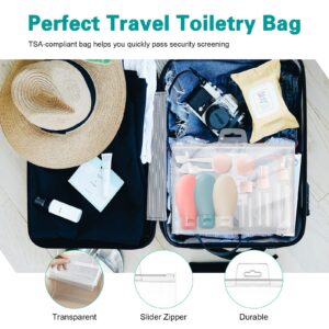 ZGDZ Reusable Travel Size Toiletry Bottles Leakproof Travel Skincare Containers Kit TSA Approved Carry on Airplane Essentials Accessories Shampoo Conditioner Sub-Bottling Set Refillable Quart Bag