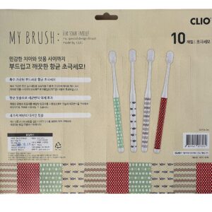 LENITH [Pack of 10] NEW CLIO Designer Toothbrush My Brush Set