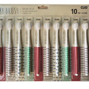 LENITH [Pack of 10] NEW CLIO Designer Toothbrush My Brush Set