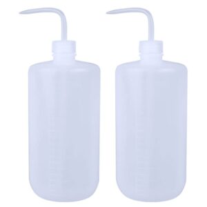 2pcs wash bottles, 1000ml/32oz safety wash bottle plastic squeeze bottle for medical lab, tattoo supplies, irrigation squeeze sprinkling can wash plant bottle,jrlgd