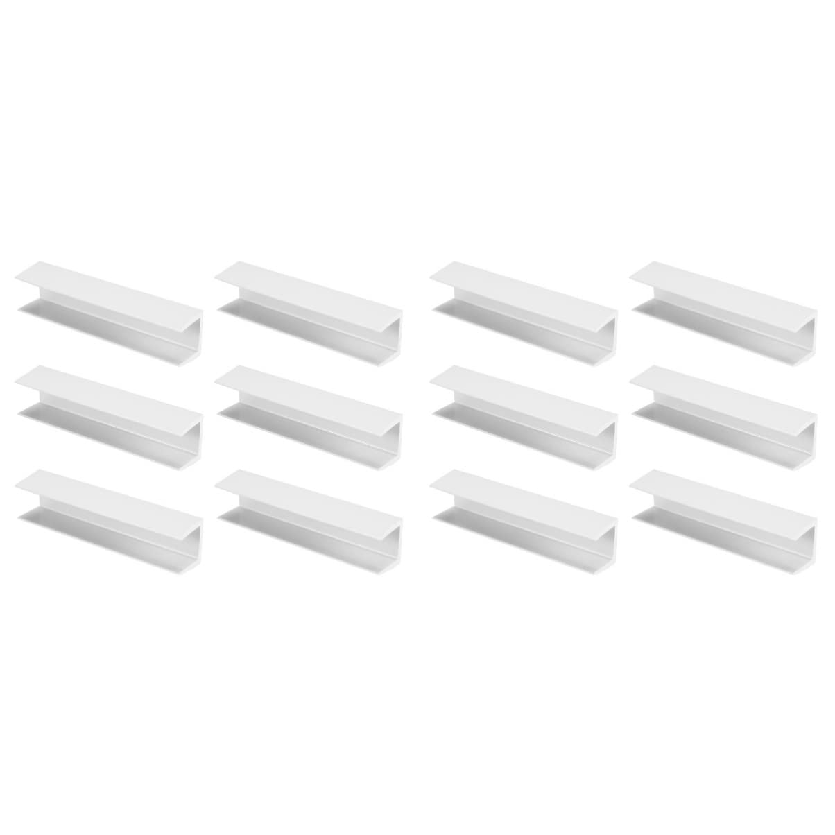 Kisangel 12 Pcs Safety Door Reinforcement Slot Pet Playpen Gate for Stairs Fence Accessories Fence Repair Groove Downstair Parts Dog Gate Reinforcement Baby PVC Support Feet The Fence White