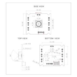 2MP Camera Module, 75 Degree View Angle 30FPS Industrial Camera Module High Definition MJPEG Format for Notebook