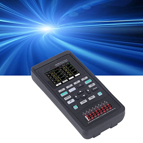 Multichannel Temperature Tester, U Disk Storage Function, overheat Alarm, TFT HD Display, Temperature Data Logger, 100240VAC Plug for Testing US Plug