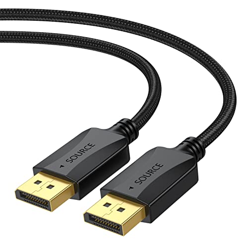 XiAyriky 4K DisplayPort to DisplayPort Cable 10 Feet, 2-Pack DP to DP Cable, Display Port Cable 10FT - 4K 60Hz, 2K 144Hz, 2K 165Hz Computer, Laptop, TV, Docking Station, Graphics Card and More