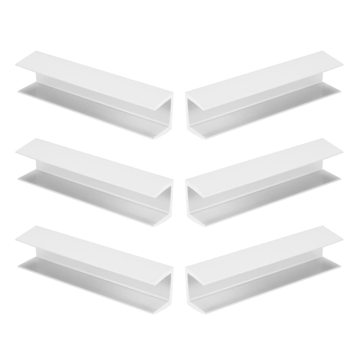 Kisangel 12 Pcs Safety Door Reinforcement Slot Pet Playpen Gate for Stairs Fence Accessories Fence Repair Groove Downstair Parts Dog Gate Reinforcement Baby PVC Support Feet The Fence White