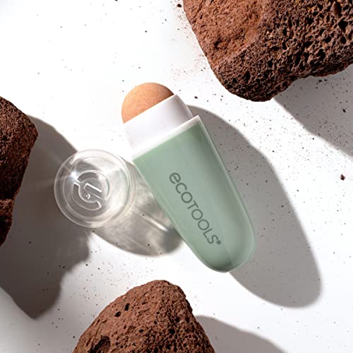 EcoTools Reusable Shine Control Oil Absorbing Facial Roller, Oil Absorbing Volcanic Ash Face Roller, For Oily Skin, Cruelty Free Facial Skincare Tool, Perfect For On The Go, 1 Count