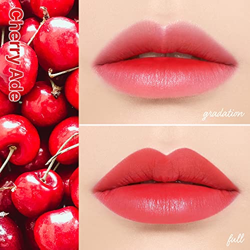 ETUDE Dear Darling Water Tint Cherry Ade 2 Set (21AD) | Vivid Color Lip Stain with Moisturizing Weightless & Non-sticky Finish Lip Stain | Smudge-proof & Lightweight Lip Tint | K-beauty