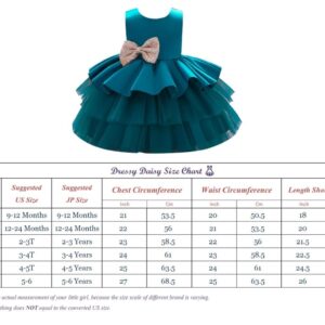 Dressy Daisy Baby Girls' Special Occasion Dresses Wedding Flower Girl Tiered Dress Ball Gown with Headband Size 9-12 Months, Teal