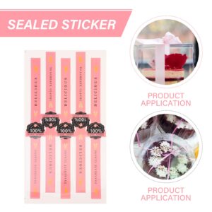 Stocking Stuffer 50Pcs Wrapping Seal Decals Package Sticker Box Seal Decal Stickers Self- Adhesive Food Retail Sealing Stickers