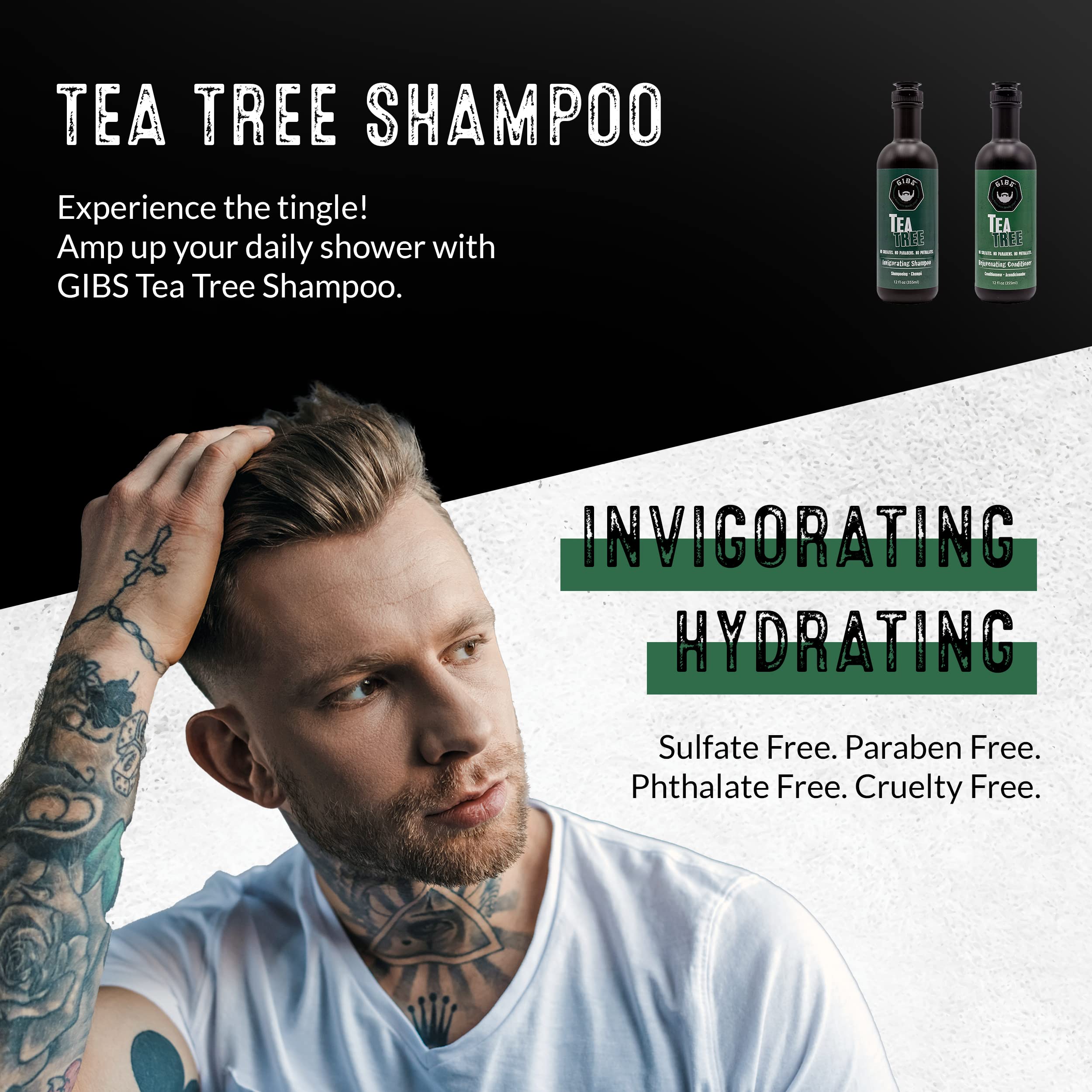 GIBS Tea Tree Shampoo & Conditioner Set, Each 12 fl oz