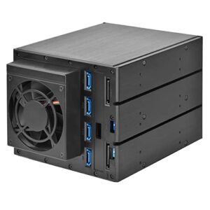 SilverStone Technology FS304-12G Three 5.25" Bay to Four 3.5" SAS-12G / SATA 6Gbit/s trayless hot-swap cage, SST-FS304B-12G