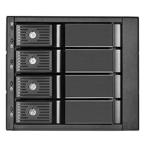 SilverStone Technology FS304-12G Three 5.25" Bay to Four 3.5" SAS-12G / SATA 6Gbit/s trayless hot-swap cage, SST-FS304B-12G