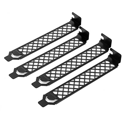 SilverStone Technology AEROSLOTS Gen2 4-Pack Vented Expansion Slot Covers, Black, SST-AEROSLOTS2B