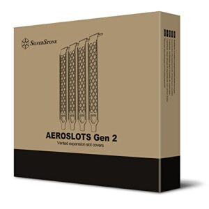 SilverStone Technology AEROSLOTS Gen2 4-Pack Vented Expansion Slot Covers, Black, SST-AEROSLOTS2B