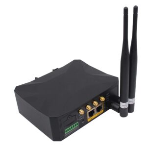 Industrial 5G Cellular Router with Dual SIM Card Slot, 5G VPN Modem Router with External Detachable Antennas,Gigabit Ethernet, WiFi, RS232/RS485 M2M IoT Integration, Remote Management, Global Version