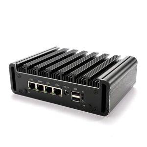 Jasper Lake Celeron N5105 Quad Core Firewall Micro Appliance, Mini PC, Nano PC, Router PC with 8G RAM 128G SSD, 4 RJ45 2.5GBE Port AES-NI Compatible with Pfsense