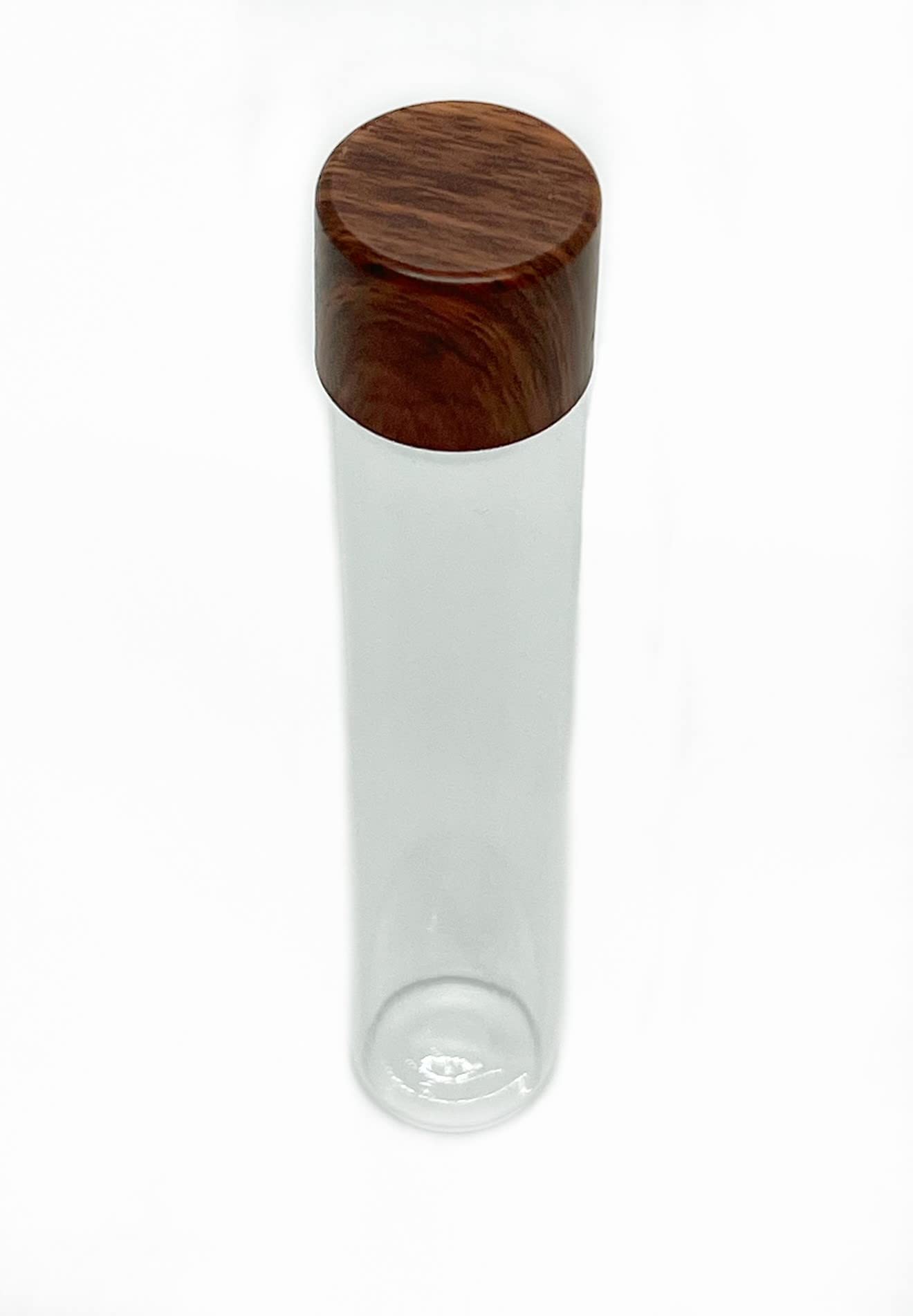 Glass Preroll Vials with Child Resistant Cap - 120mm Glass Tube (6, Mahogony)