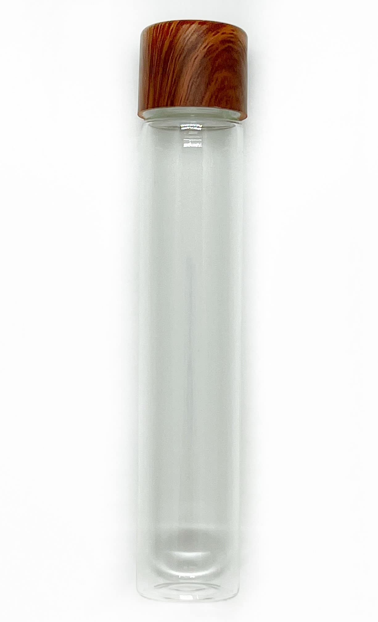 Glass Preroll Vials with Child Resistant Cap - 120mm Glass Tube (6, Mahogony)