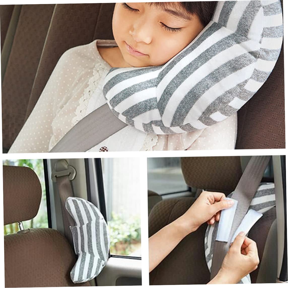 Gcroet Seat Belt Pillow for Kids, Car Travel Pillow for Head Neck Support Soft Headrest for Car Travelling Sleeping Pillow Seatbelt Pillow for Kids, Seat Belt Cushion, Car Pillow, Car Neck Pillow