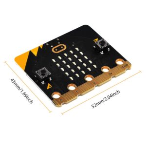 GeeekPi BBC Micro:bit V2.2 Board with Micro USB Cable and Battery Holder for Coding and Programming(Not Include Batteries)