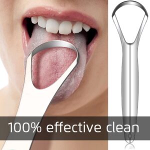 Premium Tongue Scraper, 3PCS Tongue Scraper, Stainless Steel Tongue Scrapers, Tounge Scraper Cleaner, Professional Tongue Brush,Tongue Coating Remover, Oral Care