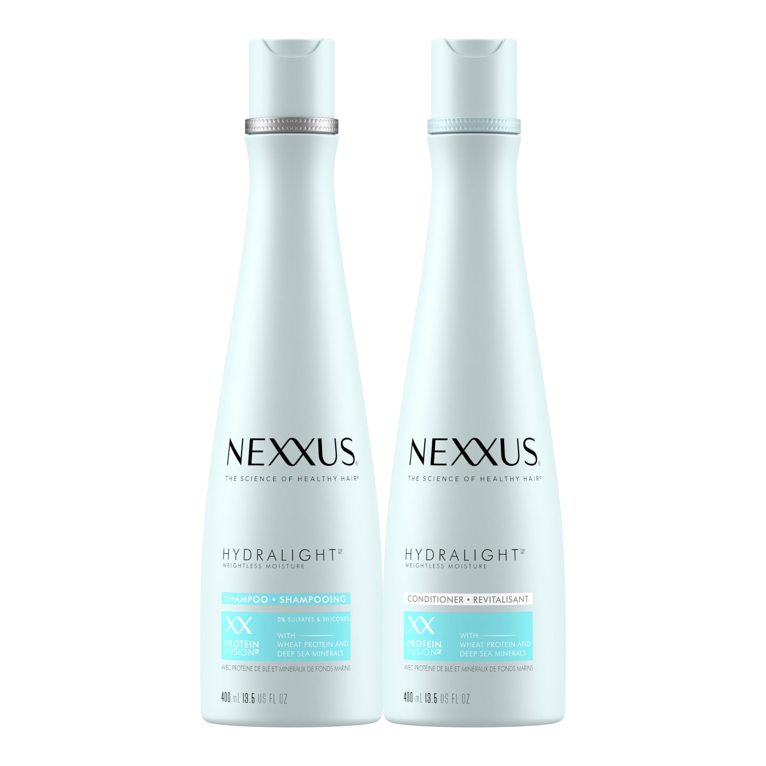 Nexxus Shampoo and Conditioner Hydra-Light 2 Count for Oily Hair Hair Care System Formulated With Proteinfusion Blend 13.5 oz