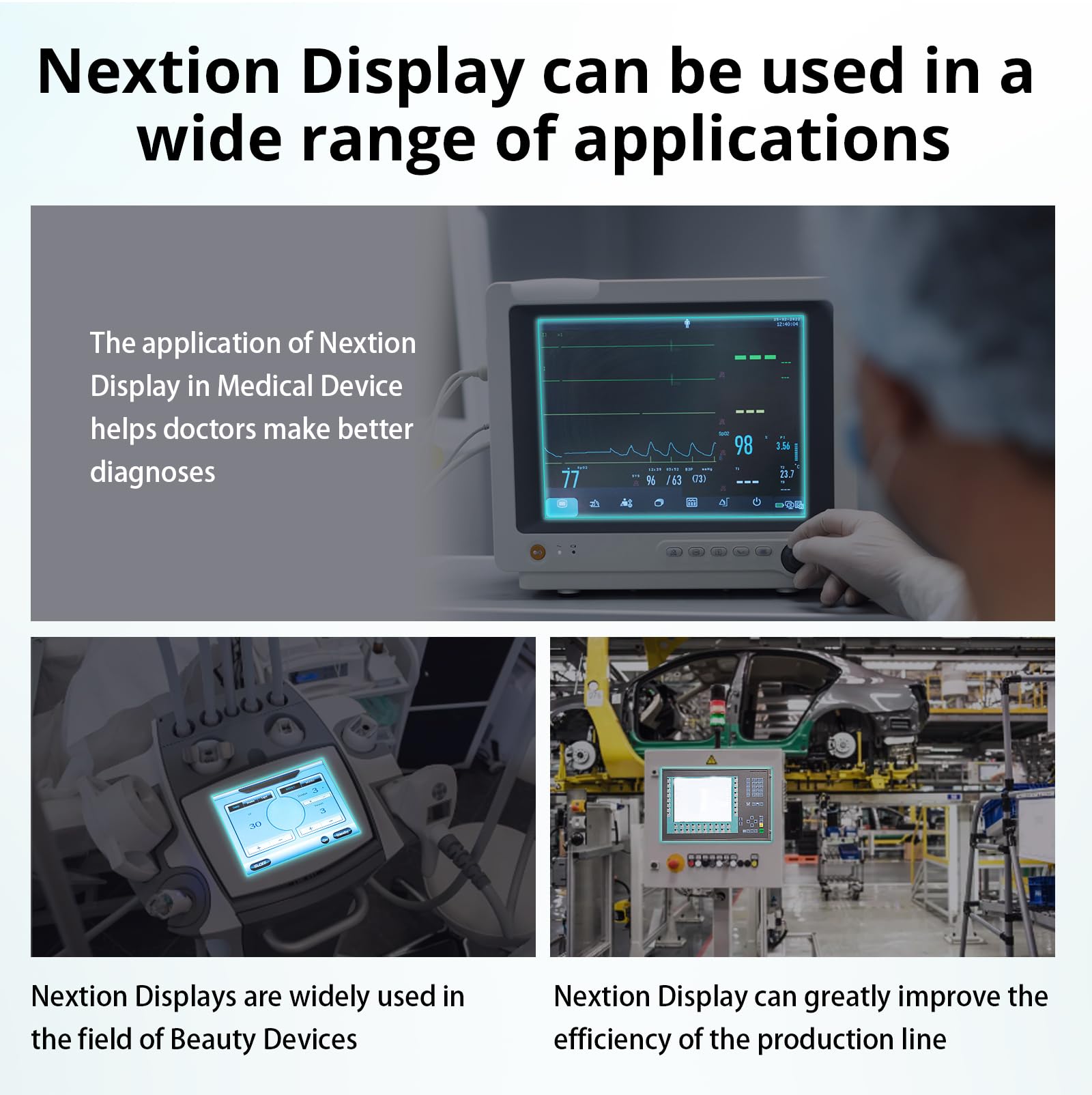 Nextion 3.5″ Enhanced HMI Display Module NX4832K035 Resistive LCD-TFT Touch Screen 480 * 320, Nextion Display with RTC Function and 8 Digital GPIOs, Suitable for 3D Printers, Vehicle HMI, etc.