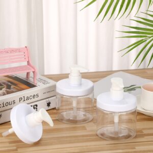 4 Pieces Pump Bottles Plastic Pump Bottle Dispenser 500 ml Shampoo and Conditioner Dispenser Shampoo Bottles Refillable Empty Lotion Dispenser with Pump for Travel Shower Essential Oil Soap (Clear)