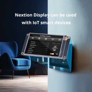 Nextion 3.5″ Enhanced HMI Display Module NX4832K035 Resistive LCD-TFT Touch Screen 480 * 320, Nextion Display with RTC Function and 8 Digital GPIOs, Suitable for 3D Printers, Vehicle HMI, etc.