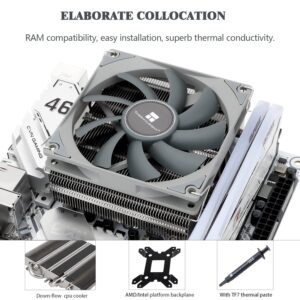 Thermalright AXP90-X53 Low Profile CPU Air Cooler, 53mm Height, TL-9015 Slim PWM CPU Fan, AGHP 3.0 Technology, ITX Heatsink Cooler, for AMD:AM4 AM5/Intel 1150/1151/1155/1156/1200/1700