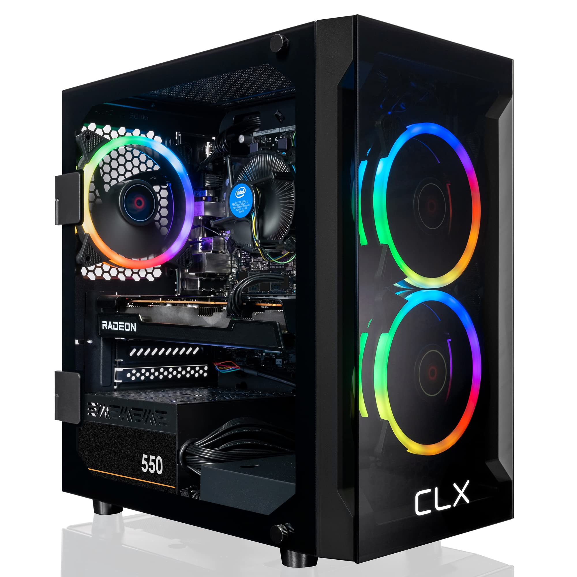 CLX Set Gaming Desktop - Intel Core i5 11400F 2.6GHz 6-Core Processor, 16GB DDR4 Memory, Radeon RX 6500 XT 4GB GDDR6 Graphics, 1TB SSD, WiFi, Windows 11 Home 64-bit