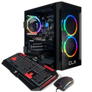 CLX Set Gaming Desktop - Intel Core i5 11400F 2.6GHz 6-Core Processor, 16GB DDR4 Memory, Radeon RX 6500 XT 4GB GDDR6 Graphics, 1TB SSD, WiFi, Windows 11 Home 64-bit