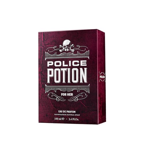 Police Potion Love For Her for Women - An Amber, Woody Scent - Notes Of Sweet Bergamot, Rose, And White Musk - Sleek, Dreamlike Container That Inspires The Senses - 3.4 Oz EDP Spray