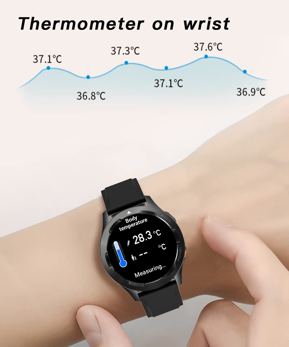 Smart Watches for Men 1.32 in Full Touchscreen Waterproof Smartwatch Bluetooth Call Dial Sports Calories Steps Counter Fitness Tracker Android iOS