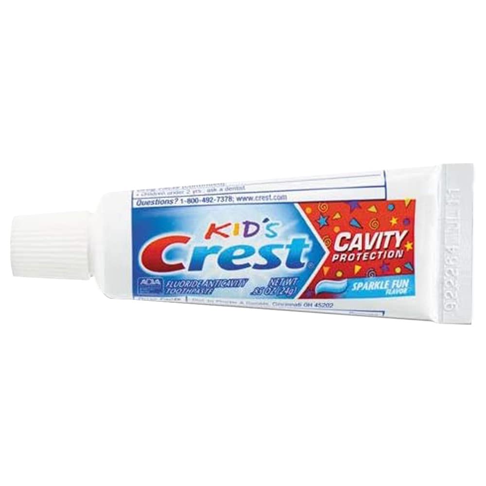 Crest Kids Cavity Protection Toothpaste, Sparkle Fun, Travel Size 0.85 oz (24g) - Pack of 24